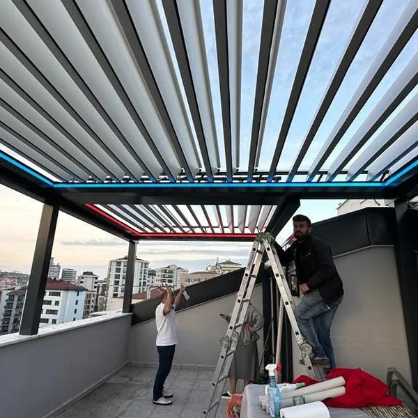 Site Mah. çevresi için Bayraktar Tente'nin İstanbul'da uyguladığı pergola tente örneği