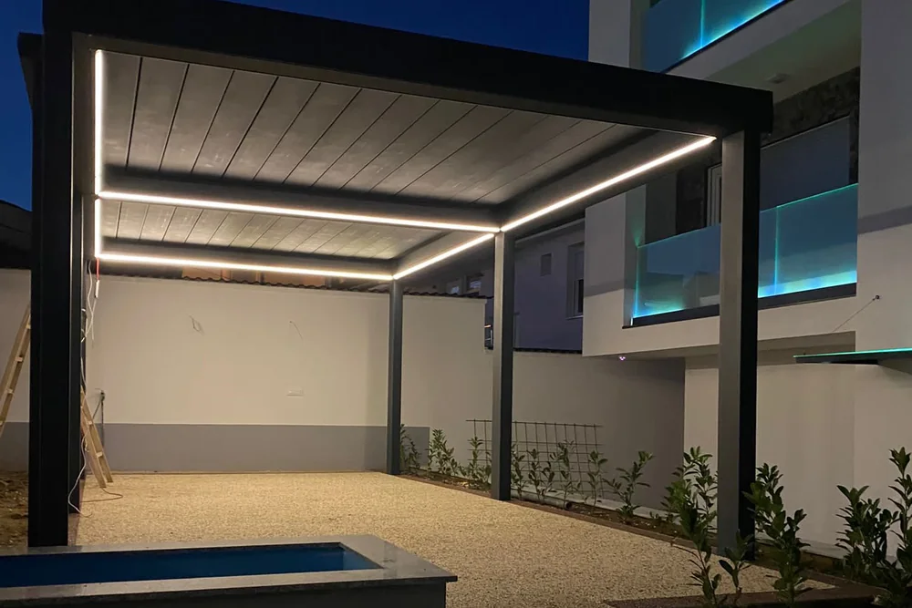Biyoklimatik Pergola uygulaması - Bayraktar Tente İstanbul