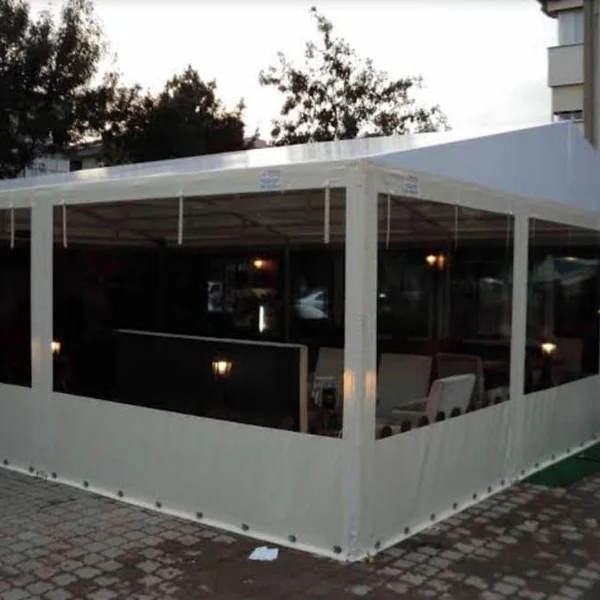 Koza Mah. çevresi için Bayraktar Tente'nin İstanbul'da uyguladığı şeffaf branda örneği